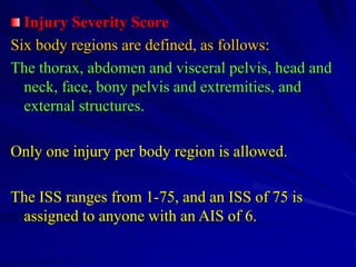 Iss Classification Trauma scoring systems | PDF