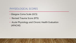 Trauma scoring systems | PPTX