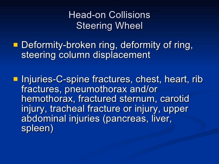 Trauma and mechanism of injuries
