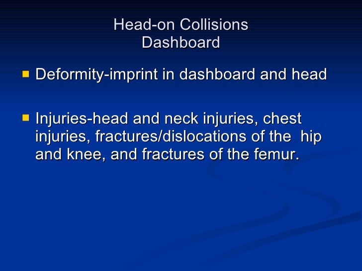 Trauma and mechanism of injuries