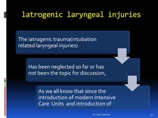 latrogenic laryngeal injuriesDr. Naim Manhas32