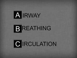 A IRWAY
B REATHING

C IRCULATION
 