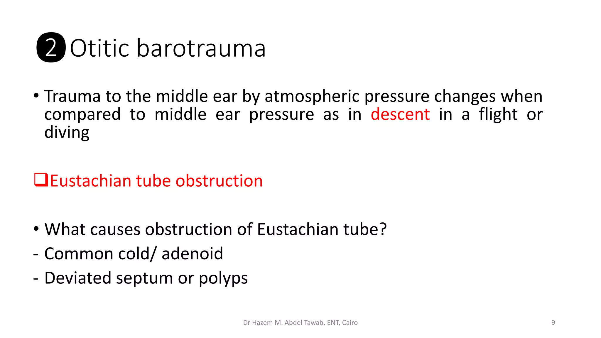 Traumatic ear conditions | PPTX