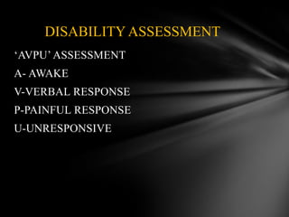 Traumatic head and spinal cord injury | PPTX