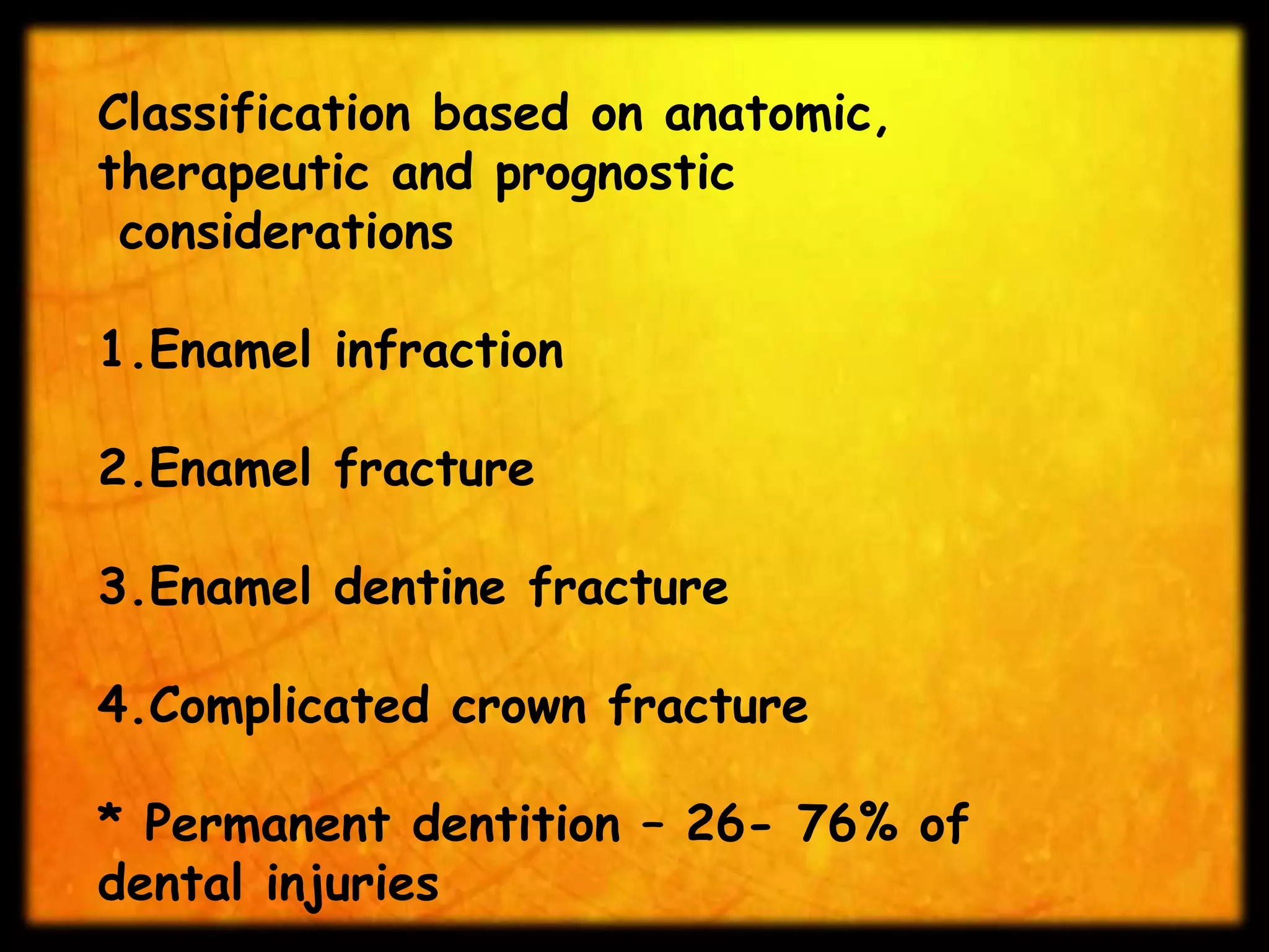 Traumatic injuries of teeth | PPTX