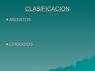 CLASIFICACION ABIERTOS CERRADOS 