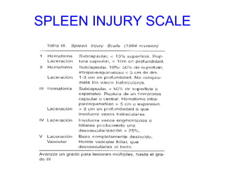 SPLEEN INJURY SCALE 