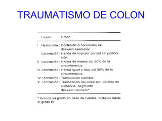 TRAUMATISMO DE COLON 