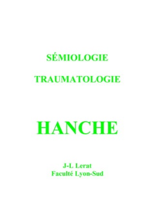 SÉMIOLOGIE
TRAUMATOLOGIE
HANCHE
J-L Lerat
Faculté Lyon-Sud
 