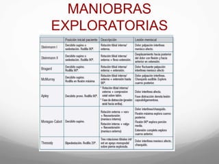 MANIOBRAS
EXPLORATORIAS
 