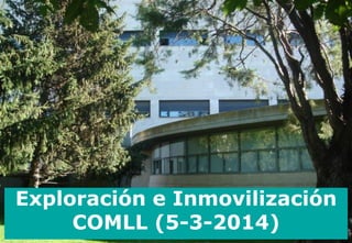 Exploración e Inmovilización
COMLL (5-3-2014)

 