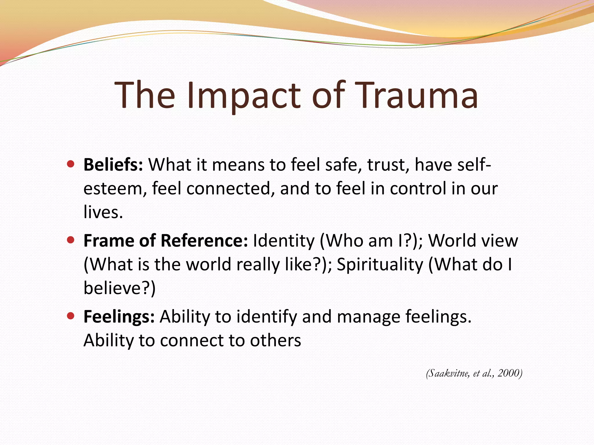 Trauma and trauma-informed care | PPTX