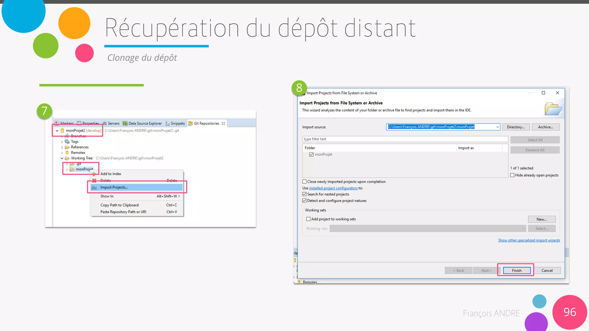 96
Clonage du dépôt
7
8
 