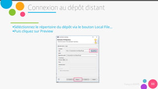 Séléctionnez le répertoire du dépôt via le bouton Local File…
Puis cliquez sur Preview
88
 