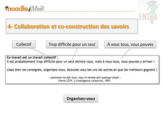 4- Collaboration et co-construction des savoirs

   Collectif   Trop difficile pour un seul   À vous tous, vous pouvez




                         Organisez-vous
 