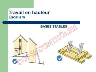 BASES STABLES
Travail en hauteur
Escaliers
 