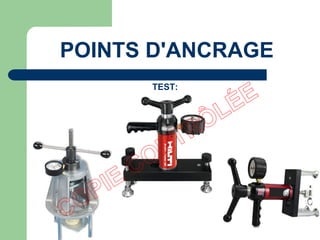TEST:
POINTS D'ANCRAGE
 