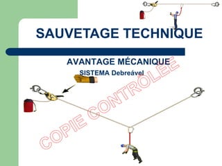 SISTEMA Debreável
AVANTAGE MÉCANIQUE
SAUVETAGE TECHNIQUE
 