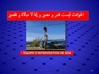117M.HAMMANI BACHIR IFEG/ETB
‫تقصري‬ ‫و‬ ‫مباالة‬ ‫ال‬ ‫منا‬‫ا‬ ‫و‬ ‫مصري‬ ‫و‬ ‫قدر‬ ‫ست‬‫لي‬ ‫ادث‬‫و‬‫احل‬
• EQUIPE D’INTERVENTION DE SDA
 