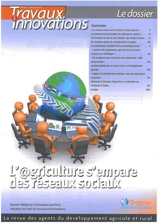 Dossier : Les réseaux sociaux en agriculture (Travaux et Innovation Janvier 2012)