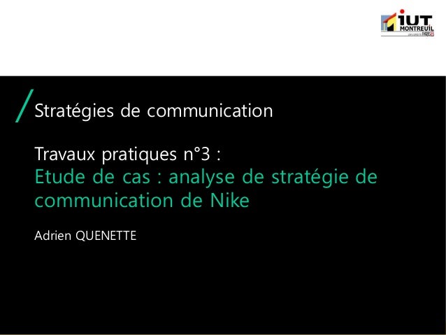 communication de nike