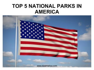 TOP 5 NATIONAL PARKS IN
AMERICA
www.bipamerica.com
 