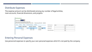 Distributable Expense Travel and expense Management in AX 2012 | PPTX