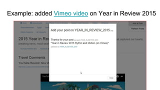 Example: added Vimeo video on Year in Review 2015
 