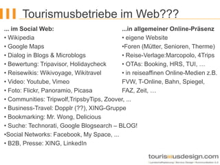 Tourismusbetriebe im Web???... im Social Web: Wikipedia