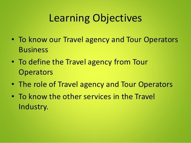 travel agency objectives