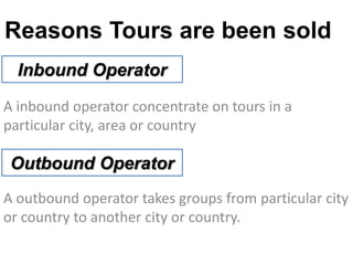 Travel agency and tour operations lecture | PPTX