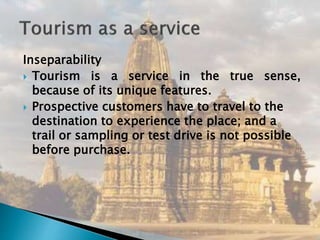 Travel and tourism a service marketing perspective | PPTX