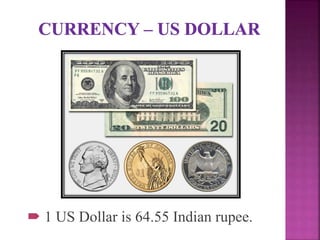  1 US Dollar is 64.55 Indian rupee.
 