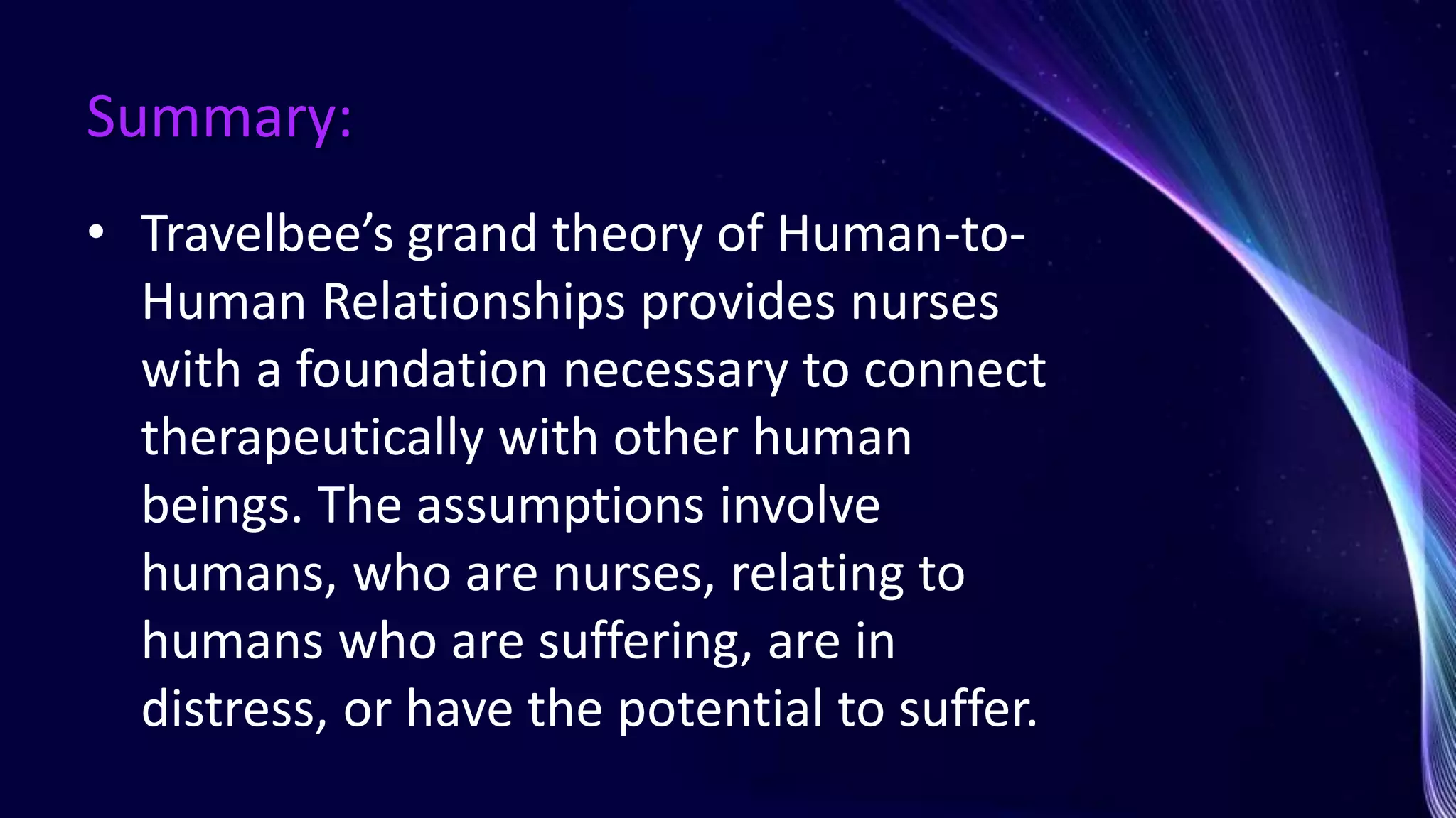 Travelbee's person to person relationship theory | PPTX