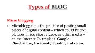Blog and Travel blog | PPTX