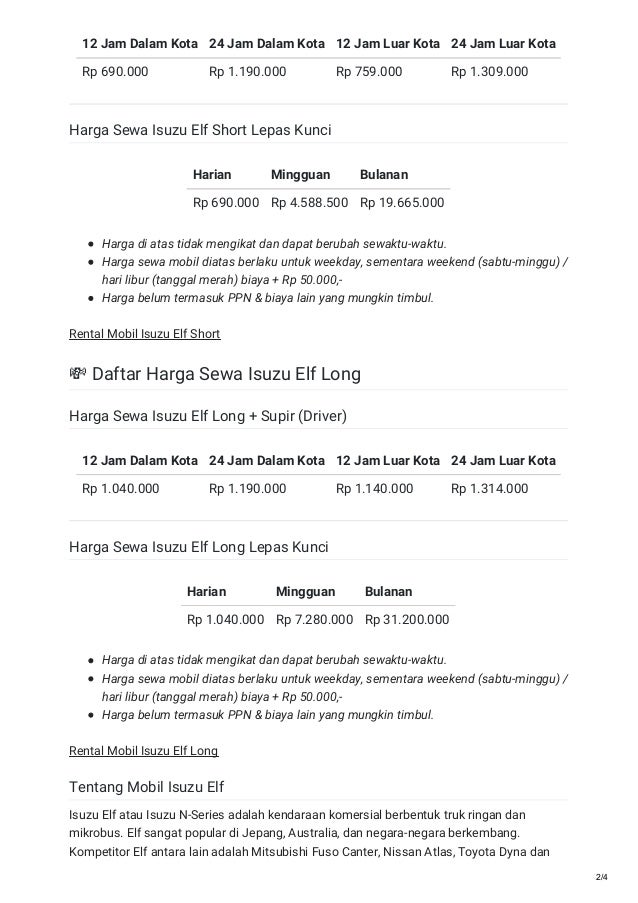 Rental Sewa Mobil Isuzu Elf Murah 0821 1313 0173 Travelbos Id