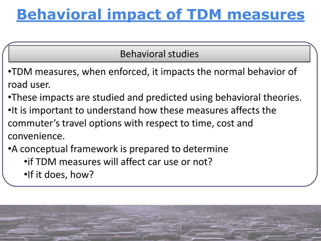 Travel Demand Management
