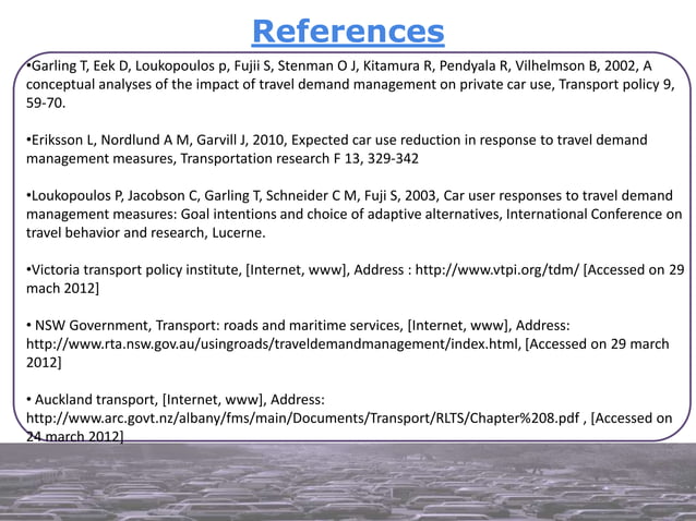 Travel Demand Management