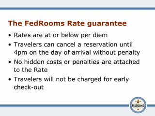 Fedrooms Map FedRooms Traveler Overview | PPT