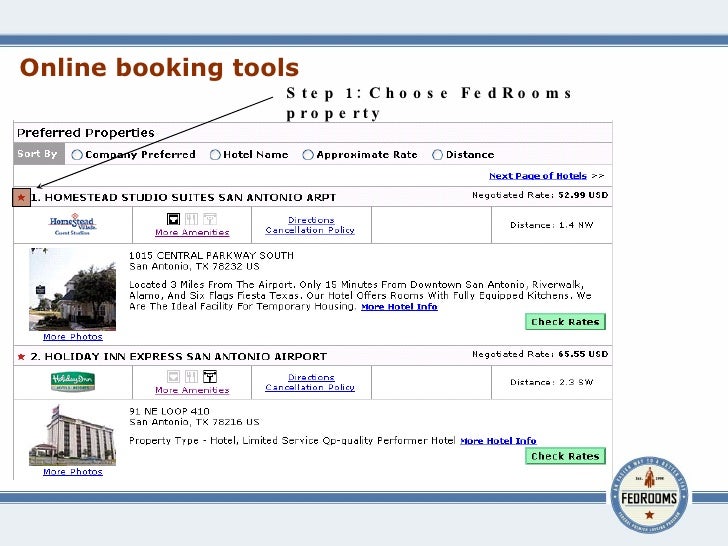 FedRooms Traveler Overview