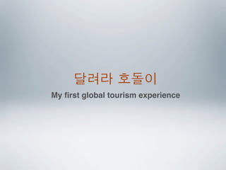 My ﬁrst global tourism experience
 