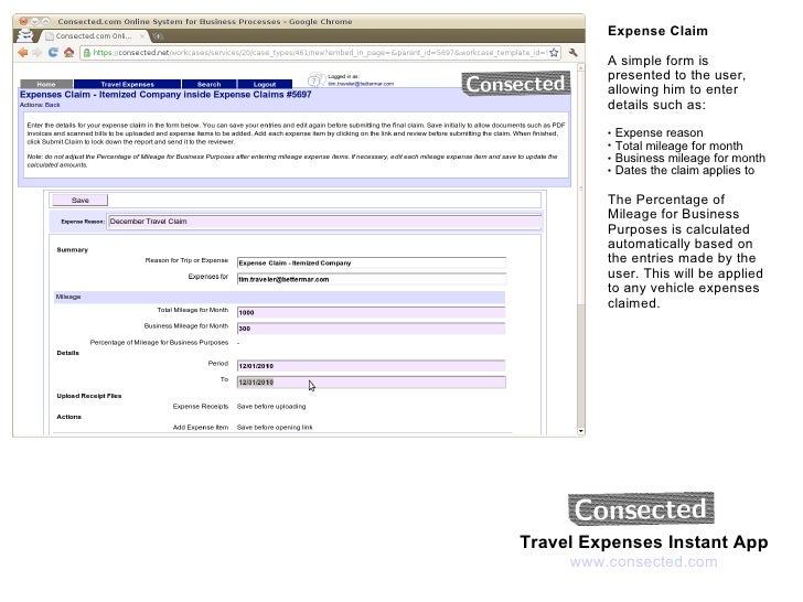 travel expenses claim form