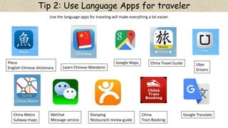 Tip 2: Use Language Apps for traveler
Use the language apps for traveling will make everything a lot easier.
Pleco
English...