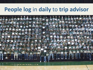 People log in daily to trip advisor
 