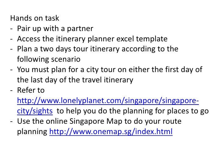 travel itinerary lesson for ebs lesson study 2012