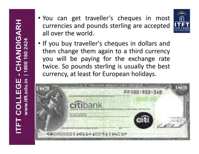 Cheque Itf ITFT-Traveller Cheques | PDF | Credit Cards | Personal Debt