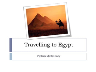 Travelling to Egypt Picture dictionary 