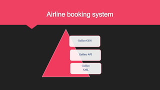 Airline booking system
Galileo GDS
Galileo API
Galileo
XML
 