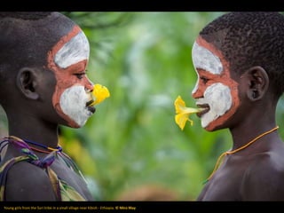 Young girls from the Suri tribe in a small village near Kibish - Ethiopia. © Miro May
 