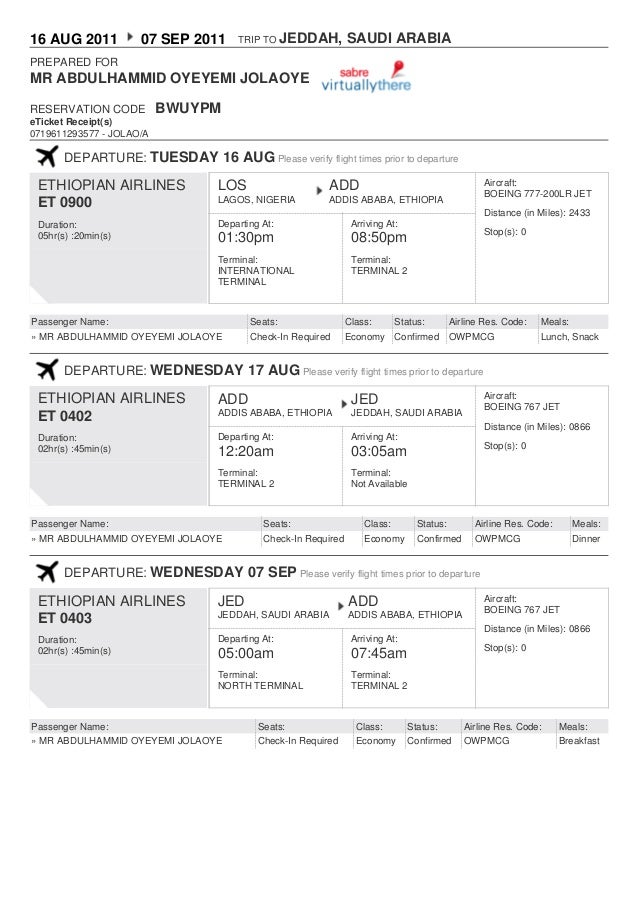ethiopian airlines one way ticket